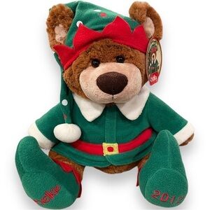 Belkie Teddy Bear Plush with Tags 2012 Elf Christmas Holiday Stuffed Animal Toy